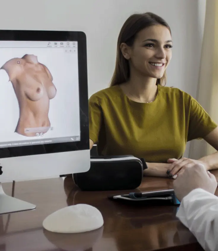 woman talking with dr